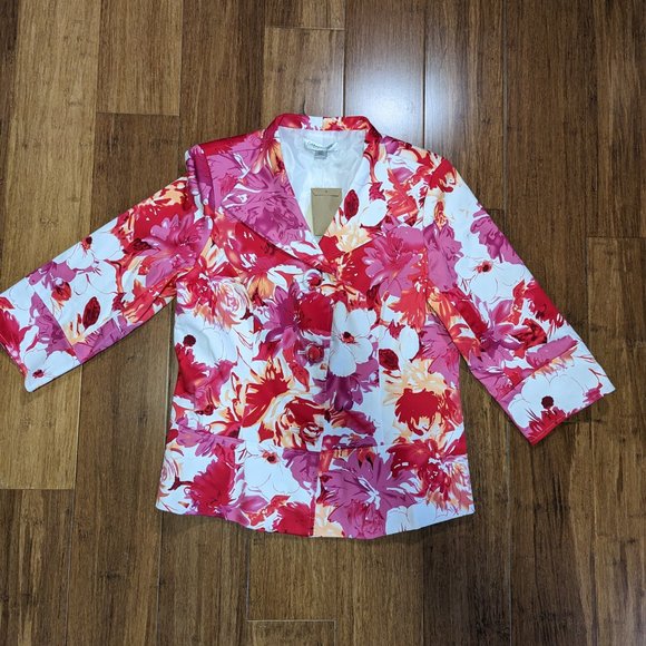 Coldwater Creek Floral Jacket/Blazer Petite - Picture 9 of 14